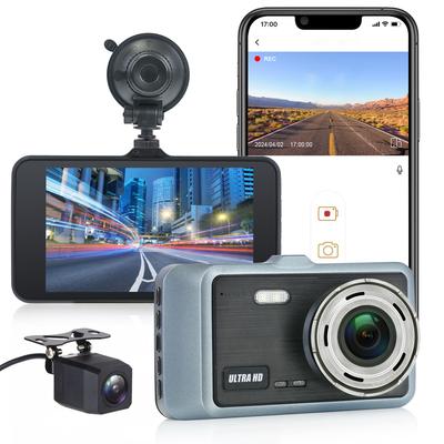 2K 4.0-inch High-definition Driving Recorder WIFI Wireless Mobile Phone Interconnection Car Dual Lens Dual Recording