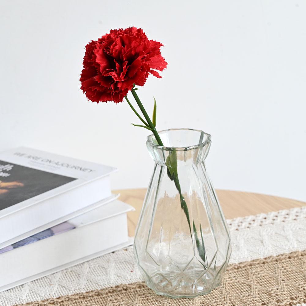 Artificial White Carnation Bouquet - Nordic Style Decorative Fake Flowers Mother's Day Gift