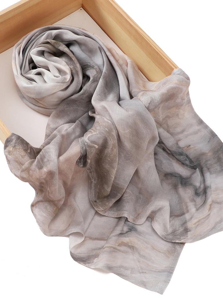 Boho Watercolor Soft Muslim Hijabs Women Floral Breathable Shawl Wrap Scarf Hijab Floral Print Ramadan Headscarf Islamic Turban