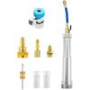 AC Oil Dye Injector Prevent Kit with R134a R1234YF Adjustable Quick Coupler | 2 Oil Checkers,R410 Adapter for R134A R1234YF R410A Refrigerant System