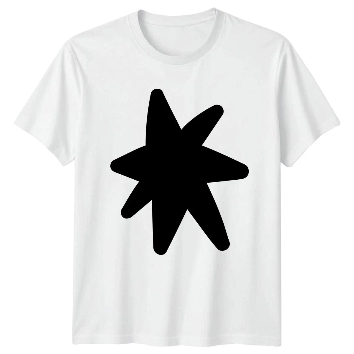 Abstract Black Star Design T-Shirt Geometric Abstract Art Birthday Gift S