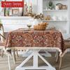 1PC Nuan Series Artistic Jacquard Romantic Style Polyester Tablecloth with Tassels for Dining Table Coffee Table Makeup Table Home Decor