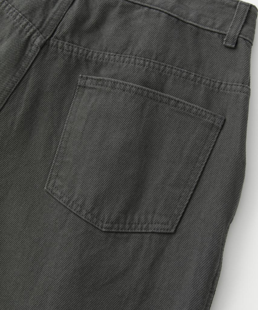 COFWI Wide One-Pleat Cotton Pocket Pants Charcoal