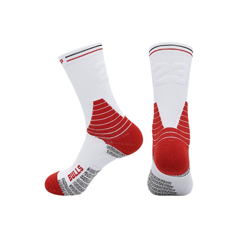 Meias Esportivas Profissionais Outono e Inverno Masculinas Americanas de Cano Alto para Basquete Absorventes de Suor Tubo Longo Estrela Número Base de Toalha Meias