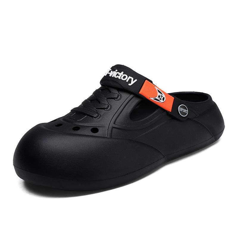 Step On Shit Feeling Large Size Hole Shoes Men'S Outdoor Non-Slip Beach Sandals Casual Sports Bag Head Slippers Trendy