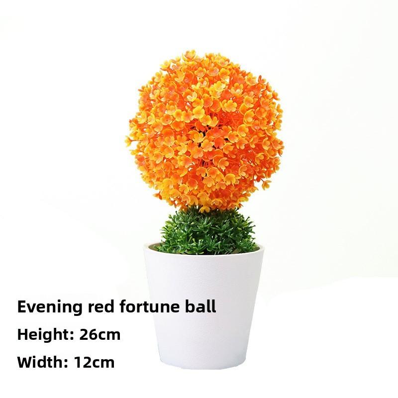 Potted Hydrangeamacrophylla Artificial Plant For Living Room And Decor Workspace