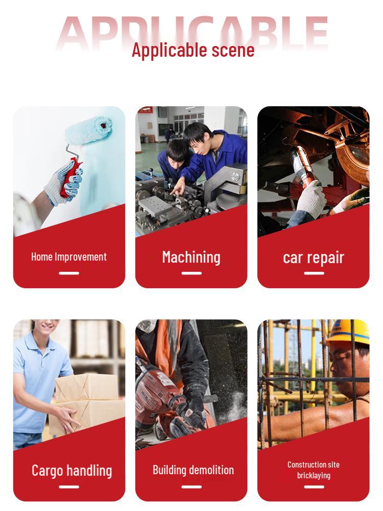 Pracovní bavlněné bezpečnostní rukavice odolné proti opotřebení pro stavební dělníky