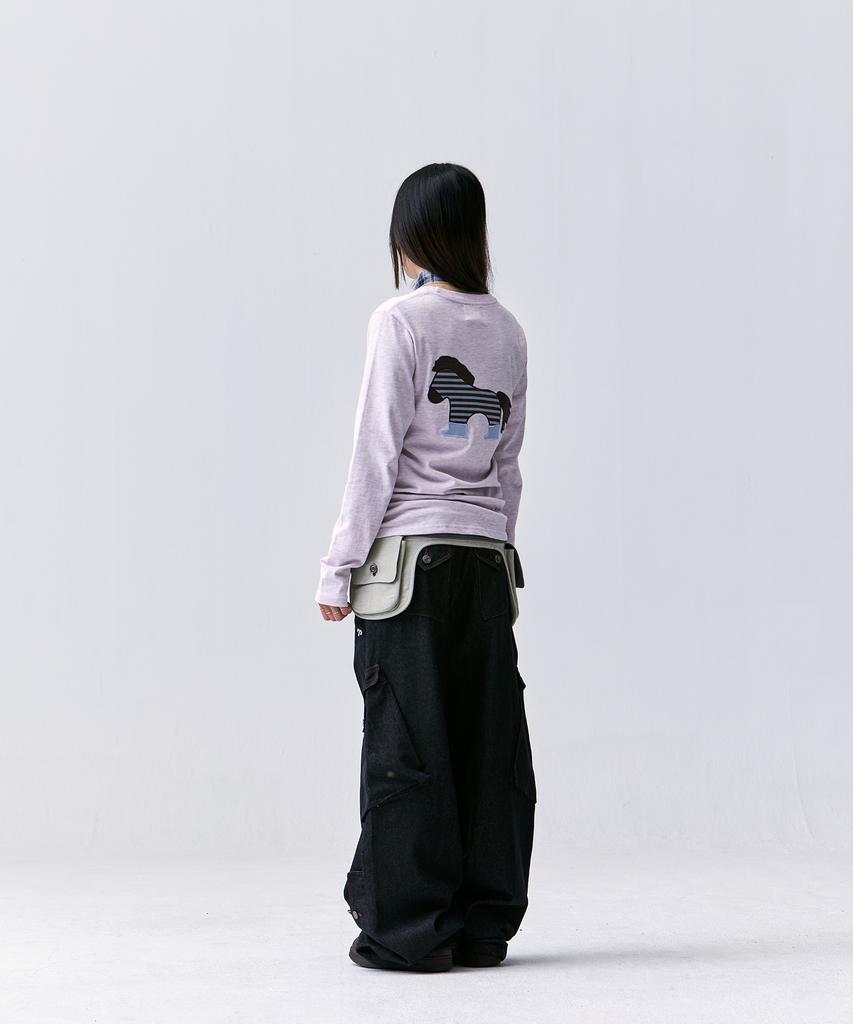 TANSANMAGNESIUM Pony Applique Long Sleeve (Light Pink)