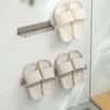 Waterproof Transparent Strong Load Bearing Space-saving Slippers Rack Wall Mounted Punch-free Drain Shoes Shelf Washroom Supplies