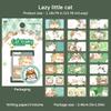 1 Roll Kawill Cartoon Kitten Scrapbook Journal Sticker Sweet Cat Stationery Label Seal Sticker DIY Decor For Student Supplies