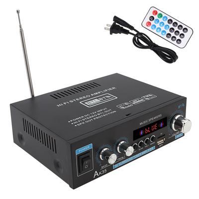 Bass & Treble Control Audio Power Amplifier,AK35 2 Channel Stereo Power Digital Audio Power Amplifier for Car / Home with USB/SD AUX Input