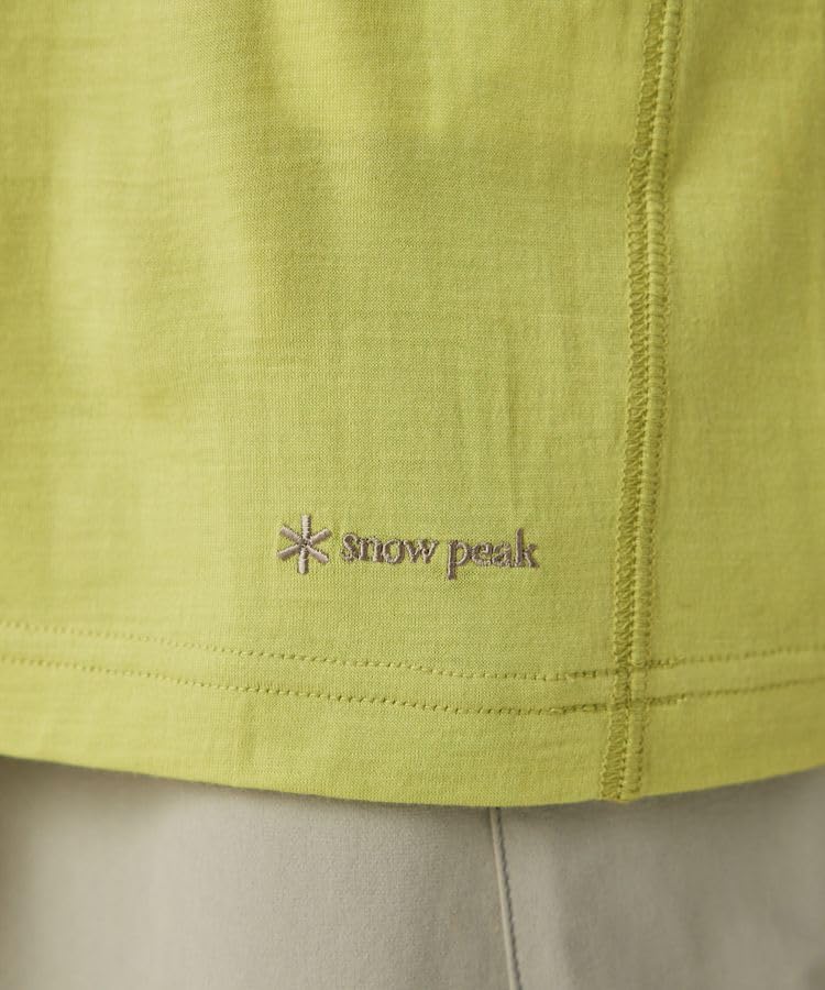 Snow Peak Merino Wool Cut and Long and Light Size L L/S T-Shirt SW-25AU015, Sew, Sleeve, T-Shirt, Men's Women's, Green,