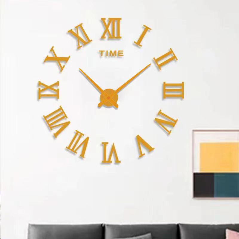 Luminous DIY Fashion Wall Clock - Silent, Punch-Free, Decorative for Bedrooms