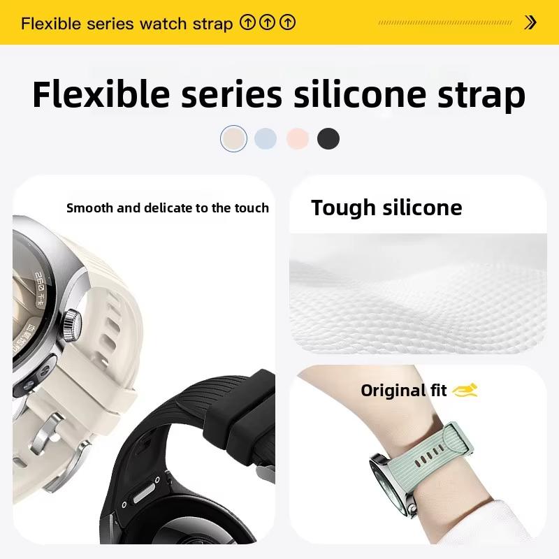 Strap For Huawei Watch 5 46mm No Gaps Original Silicone Watchband for Huawei Watch 5 42mm Smartwatch Band Bracelet for men women