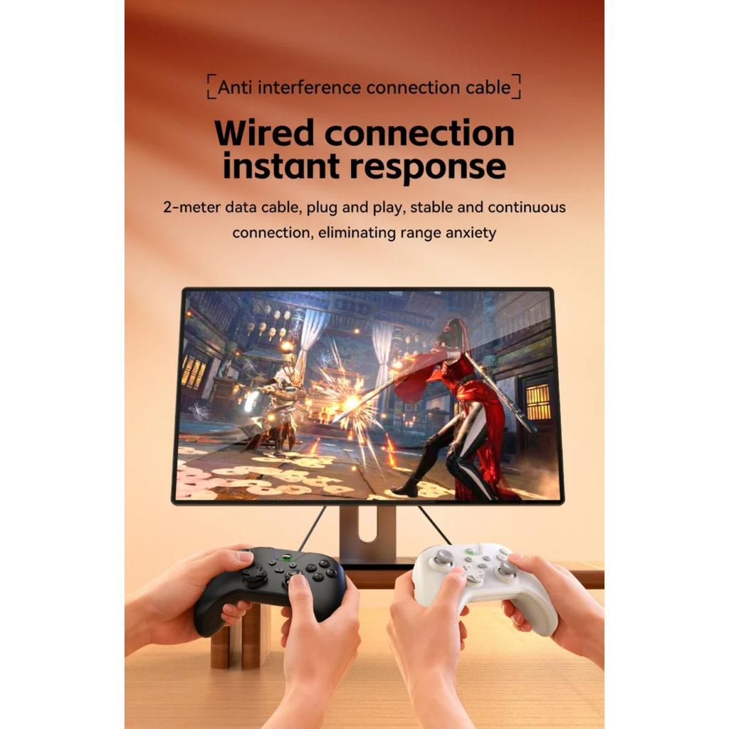 Wired PC Game Controller Compatible with PC/NS/NS2/Steam/PS4 Consoles Gaming Controller with Esports-Grade Button Response
