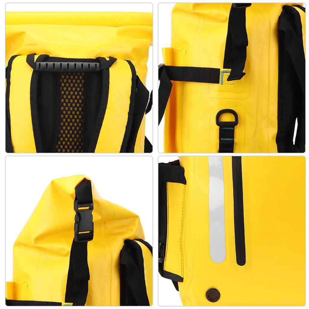 30L Waterproof Diving Bag Snorkeling Backpack Equipment for Swimming River Tracing Drifting Dry Wet Separationyellow