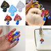 Mushroom Keychain Mold Cute Shiny Glossy Mushroom Shape Silicone Casting Molds with Hole for DIY Keychain Pendant