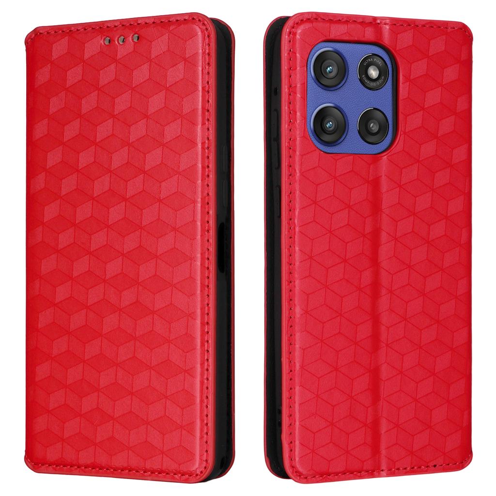 For Motorola Edge 60 Stylus 5G/Moto G Stylus 5G (2025) Case Wallet Rhombus Imprinted Leather Phone Cover