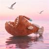30CM Soft Realistic Lantern Fish Plush Toy Simulation Monkfish Cute Lifelike Sea Animal Lophiiformes Goosefish Doll Gift for Ki