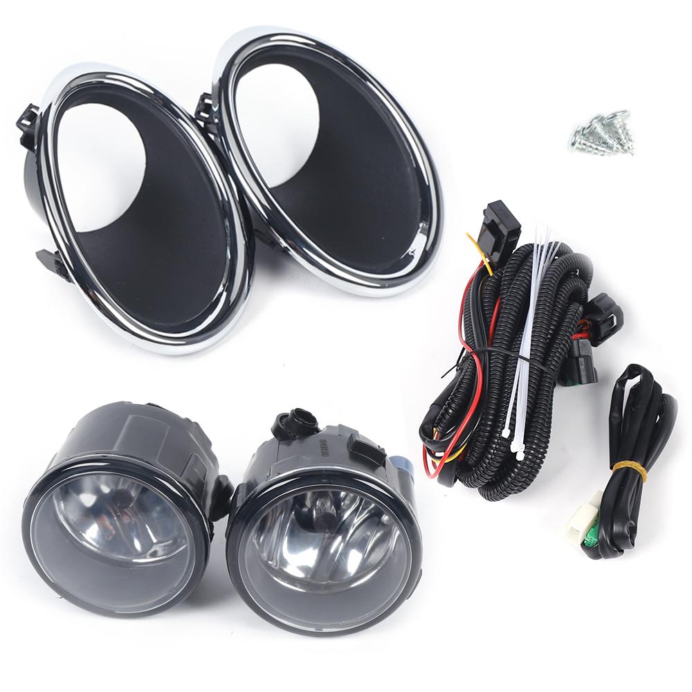 Pair Left Right Fog Lamp Halogen Fog Lights For Nissan Rogue Sport 2017-2018 Front Fog/Bumper Lights With Switch with Bulb Wire