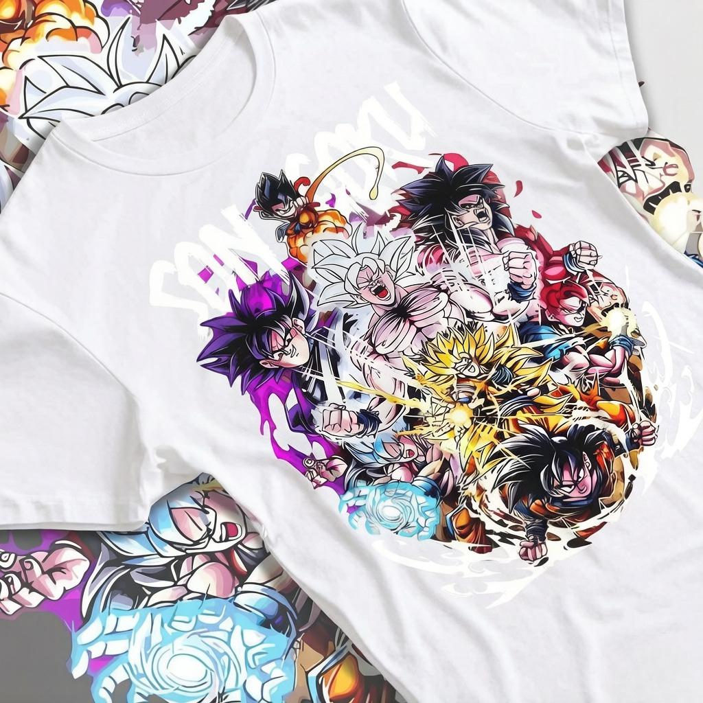 

2026 Summer Dragon Ball Tshirt Cotton Vintage Y2K Graphic Print High Quality Unisex Casual Streetwear Tshirt S