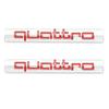 Car Styling 3D Metal Quattro Logo Front Grill Badge Emblem Stickers For qwe1 A3 A4 A5 A6 A7 A8 S3 S4 S5 S6 Q3 Q5 Q7 Accessories