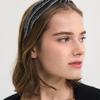 SORRY TOO MUCH LOVE Ribbon Bandana Gem Hairband_Silver