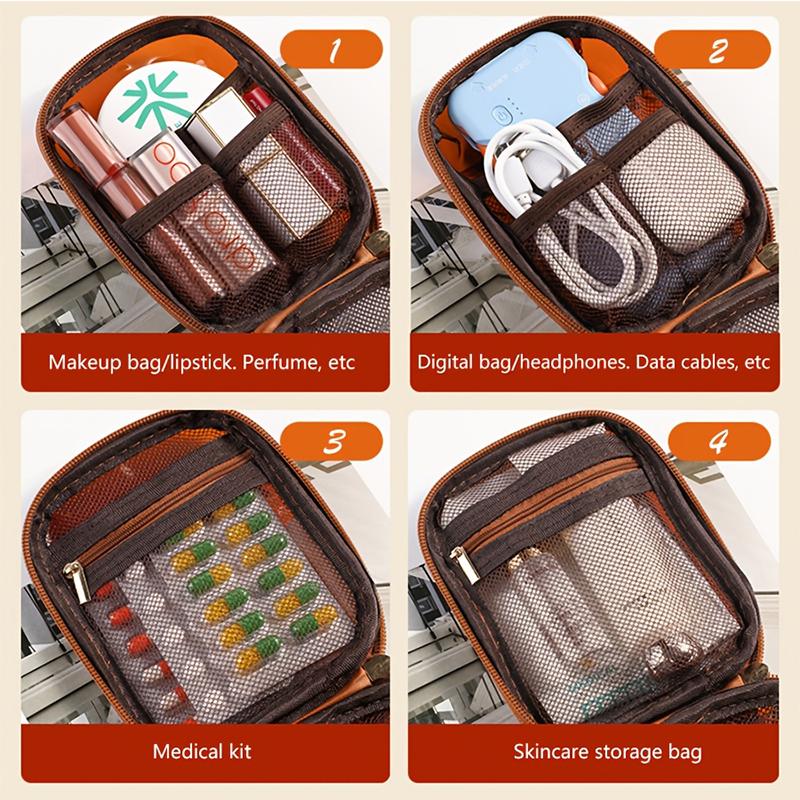 Transparent Travel Cosmetic Bag Portable Mini Waterproof Cosmetic Lipstick Storage Bag Multifunctional Clutch Bag
