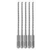 5pcs Cross-Type Double Thread Rotary Hammer Bit Concrete Drill Bit Kit  For Brick Walls