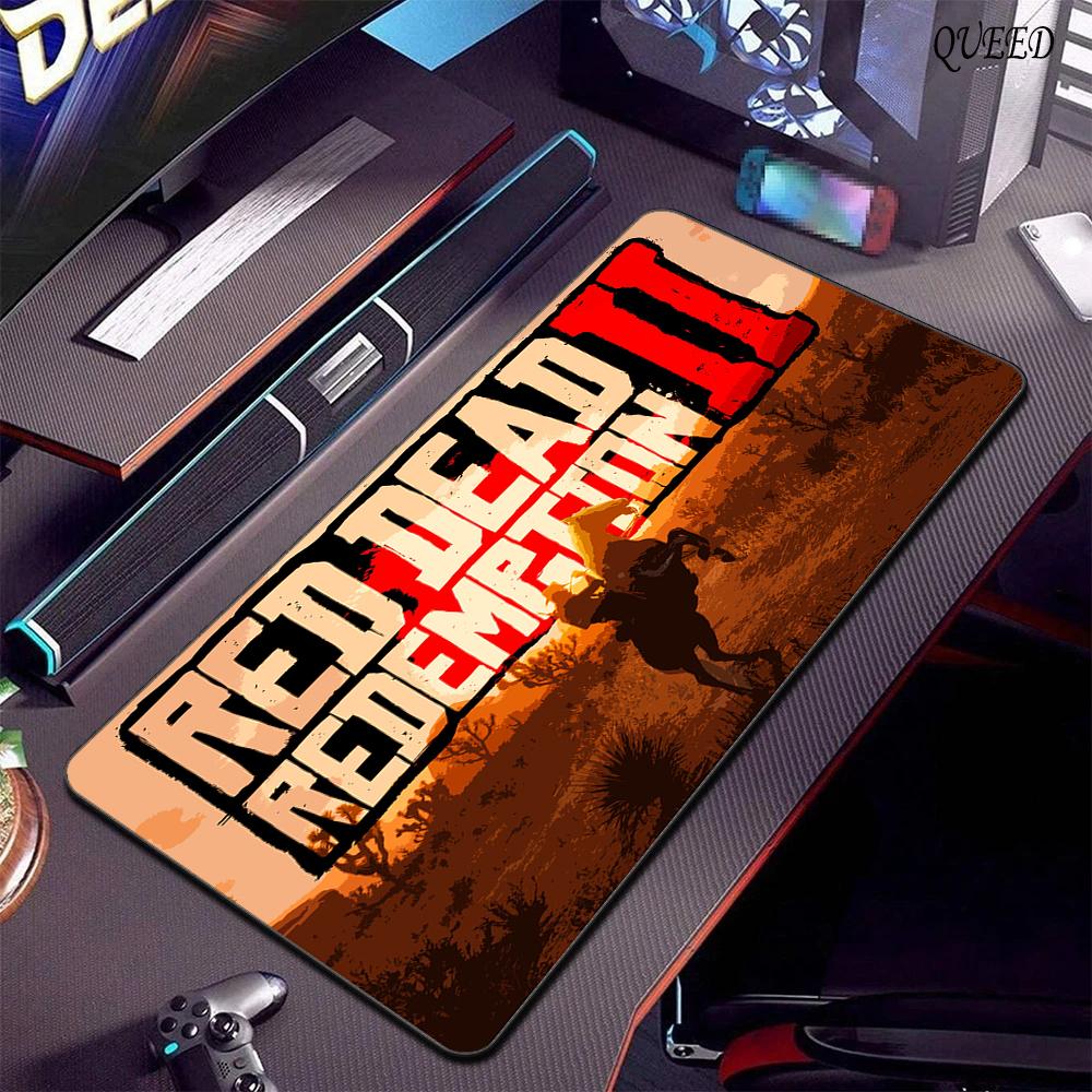 Red Dead Redemption 2 XXL Anime Carino Mousepad Accessori per Computer Tastiera da Gioco Mousepad in Gomma Ragazza Giocatrice PC Tappetino Antiscivolo per Scrivania