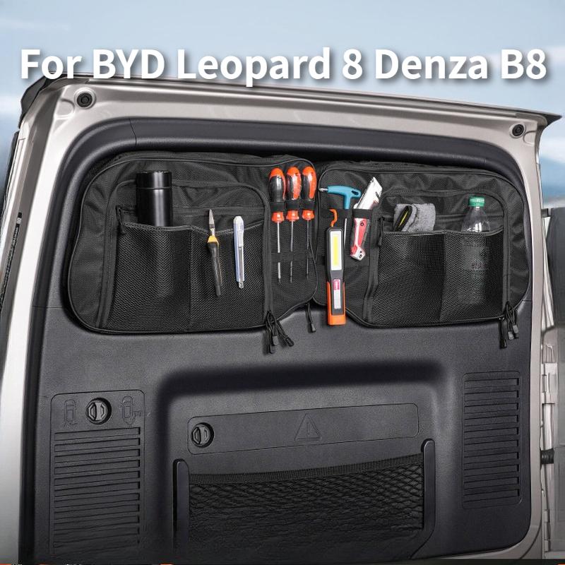 For BYD Leopard 8 Denza B8 Car Rear Tail Window Bag Trunk Side Window Storage Pouch Car Interior Modification