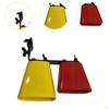 Bicolor Cowbell Double Mounted Bell Knocker Drum Part Percussion Instrument Noise Maker with Mount