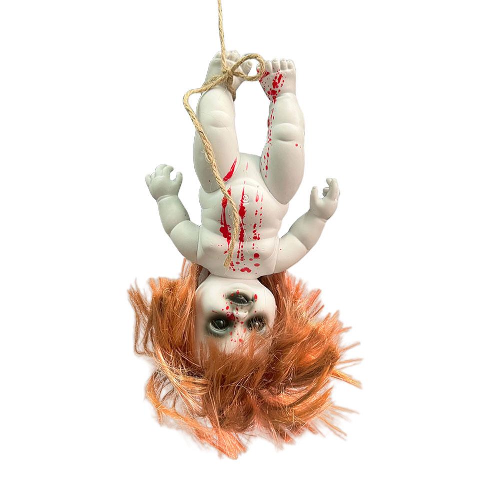 Halloween Ghost Baby Hanging Doll Scary Baby Doll Decorative Haunted House Adornment Zombie Baby Decoration Party Supplies