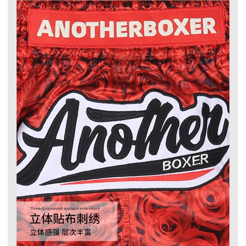 Men Women MMA Boxing Shorts Red Rose Training Fight Pants UFC Muay Thai Kickboxing Gym Workout