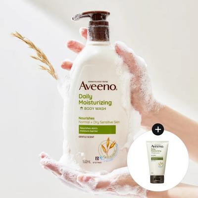 Aveeno Tägliche Feuchtigkeitspflege Waschlotion 532mlx2+(extra) Aveeno Tägliche Waschlotion 30g