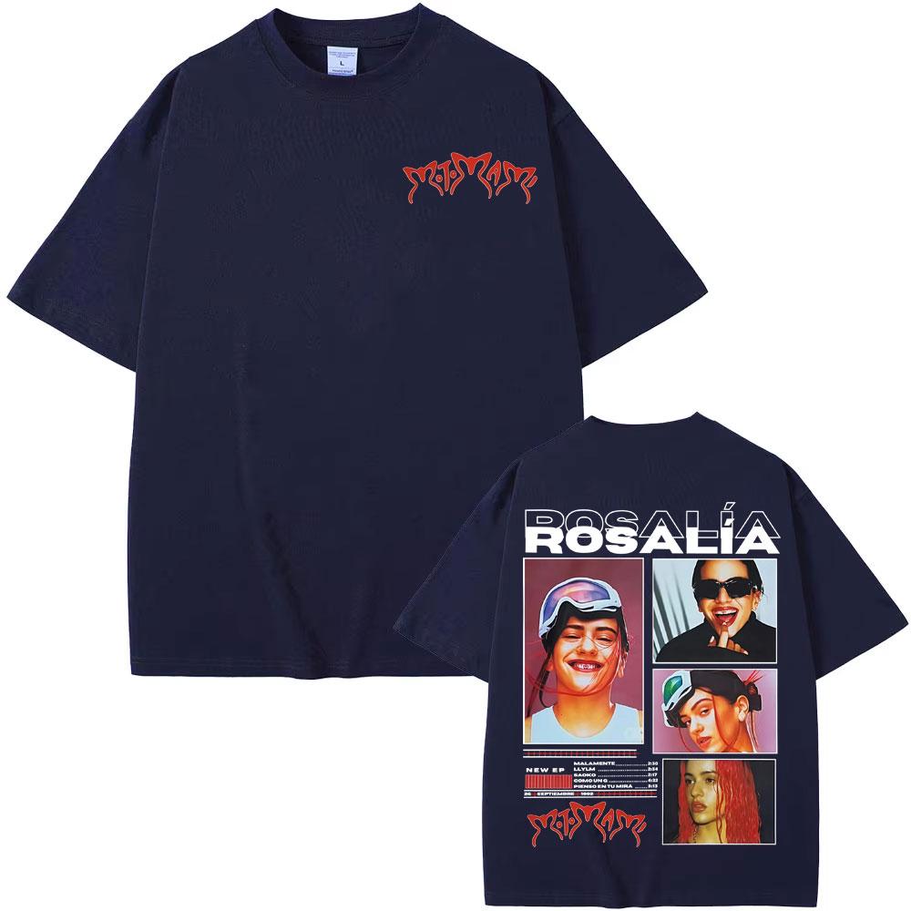 Singer Rosalia Motomami Album 2025 Cover Tee Shirt Unisex Women Clothing Hip Hop Style Street Tshirt High Quality Oversized Tshirt