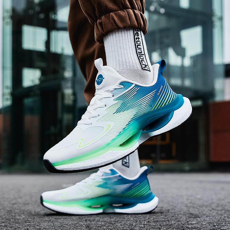 Balanced Cushioning  Sports Shoes Summer Mesh Breathable Running Shoes Couples Lightweight Rebound Sizes 36-45