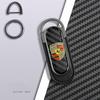 Kohlefaser Auto Styling Schlüsselanhänger Kreativer Auto Schlüsselanhänger Ring Anhänger Für Porsche Panamera Macan Boxster Cayman Cayenne 911 718 wzsh67
