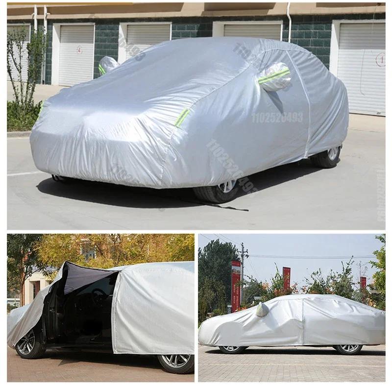 Car Cover Outdoor Protection Full Exterior Snow Cover Sunshade Dustproof Oxford Protection Cover Universal for Hatchback Sedan