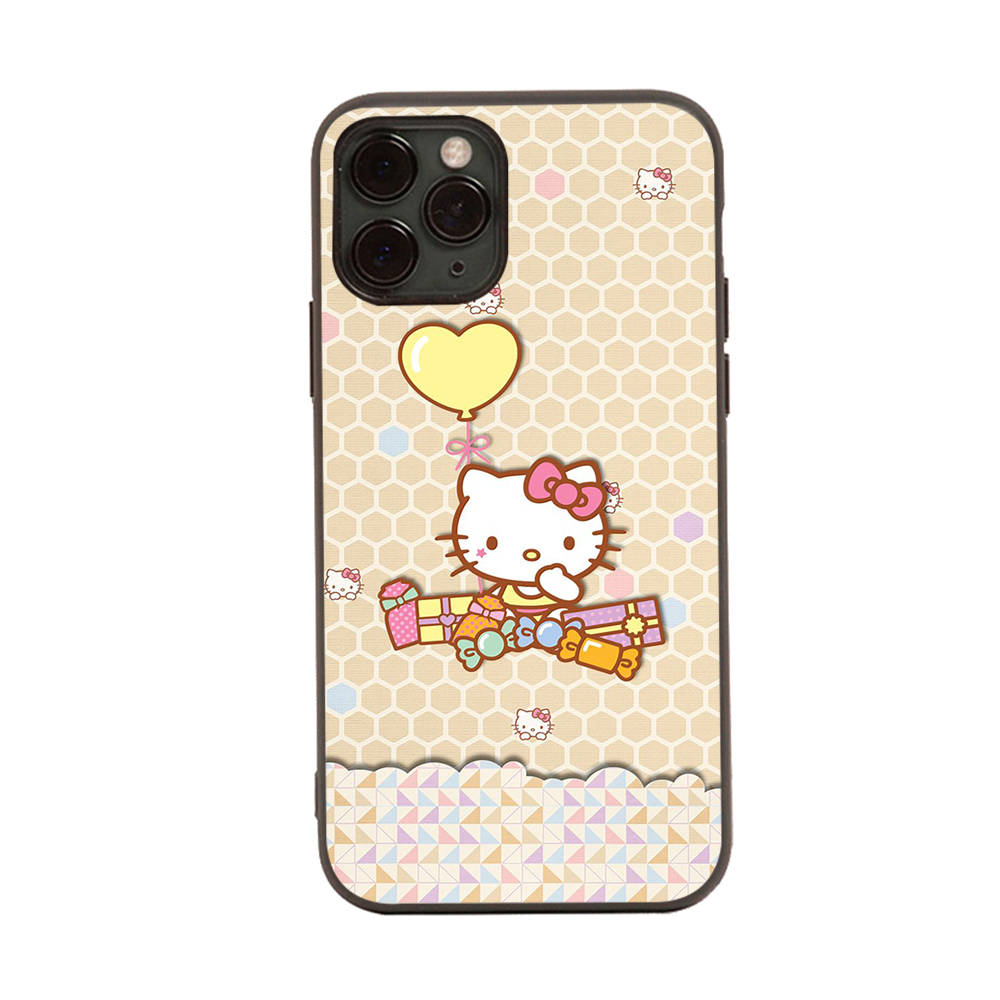 Case for iPhone 16 15 Plus 14 13 12 11 Pro 8 7 6S 6 SE 5S X XR XS Max Realme C30 C33 C31 9I Black Sofe Cover LI14 Hello Kitty
