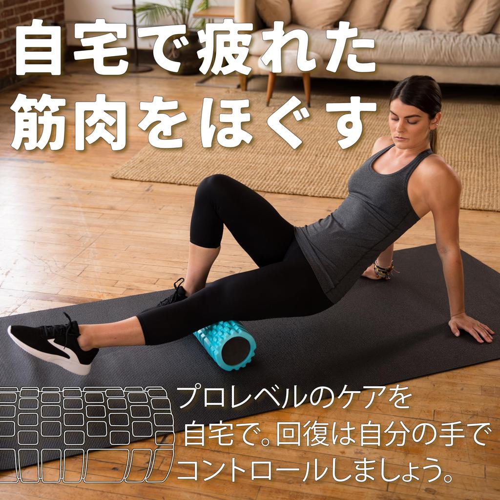 321 STRONG Foam Roller – A medium-hard massage roller. Targets deep muscles. Includes an e-book with 4K instructional videos.
