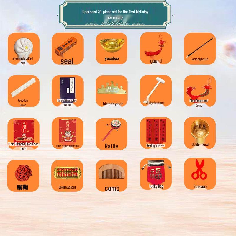 

First Birthday Party Supplies Set: Decorations for Boys & Girls, Zhua Zhou Carpet Included