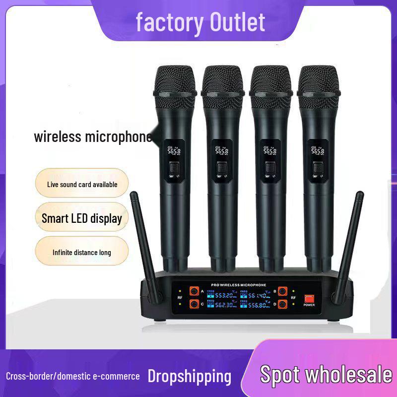 Wireless Microphone for KTV Karaoke, Home Singing, Outdoor Events, and Meetings