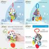 Baby Geometric Shape Plush Toy With Teething Rattle For Sensory Development