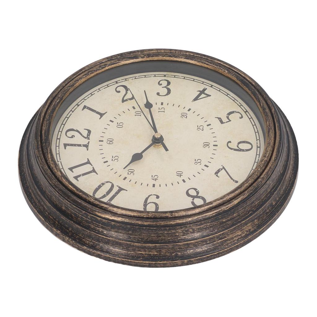 Vintage Wall Clock Silent Quartz Movement Round Decorative Retro Hanging Clock for Living Room