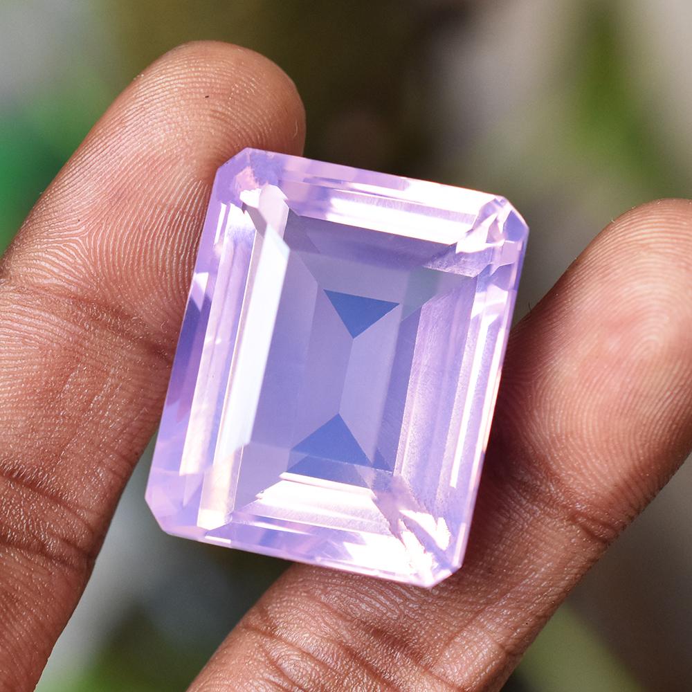 Lab Created Pink Emerald 97ct Certified Loose Gemstone