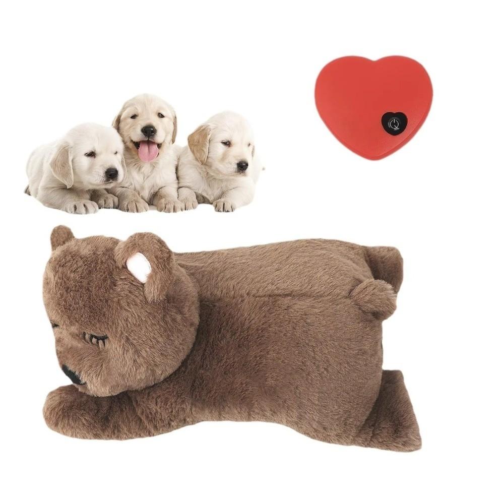 Sleep Aid Dog Anxiety Relief Pillow Soft Plush Dog Soothing Toys Pet Companion