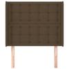 VidaXL Headboard with Ears Dark Brown 103x16x118-128 Cm Fabric3120007