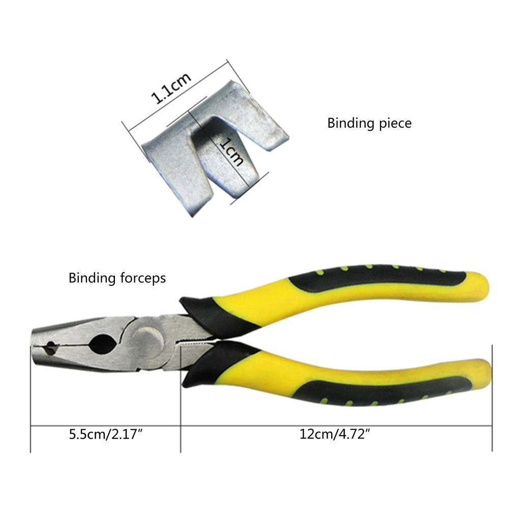 Wire Cage Buckle Pliers with Wire Cage Clips Wire Cage Fasten Clips Buckle Pliers ?Tools for Rabbit Bird Chicken Cage
