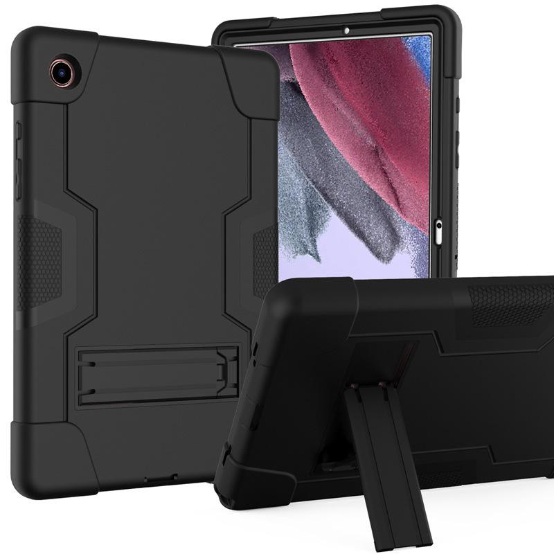 Color Block Protective Case for Samsung Tab A9 Plus - Silicone & PC Three-Proof Drop Protection